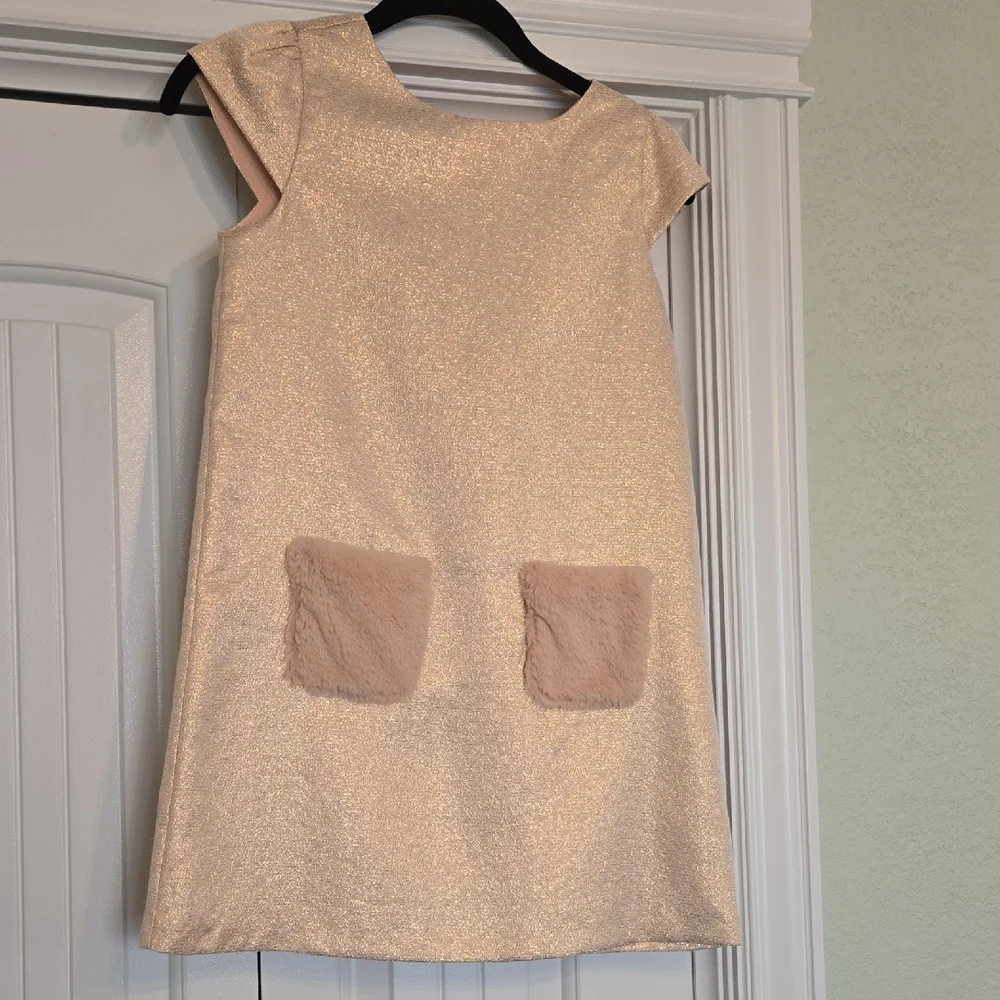 Gymboree Shimmering Gold Formal Dress with Pockets